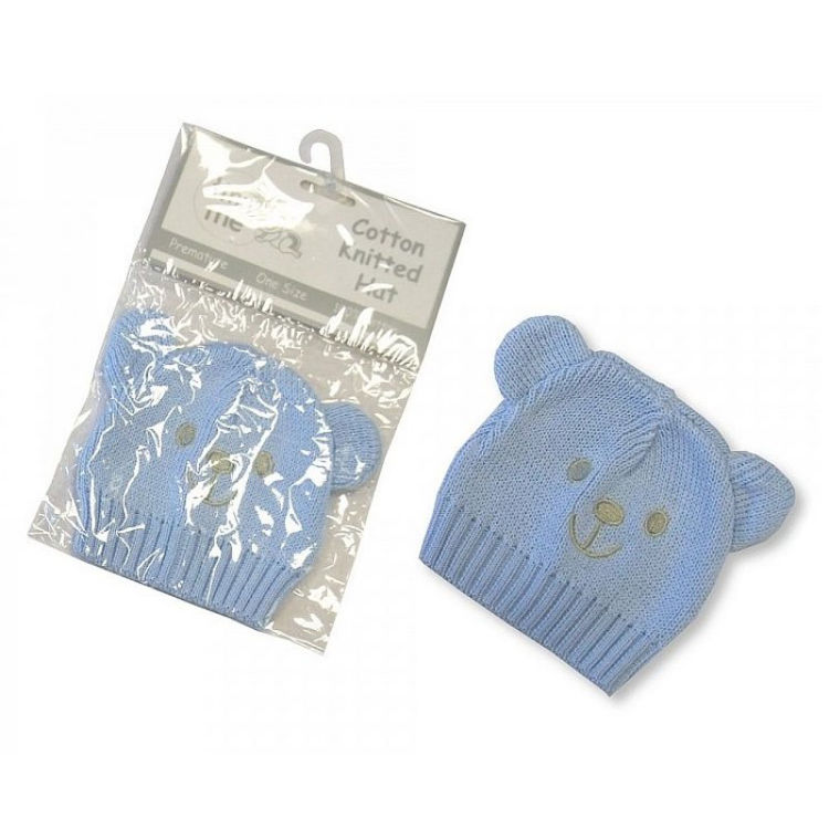 Picture of PB-20-427S: KNITTED PREMATURE BABY HATS - SKY